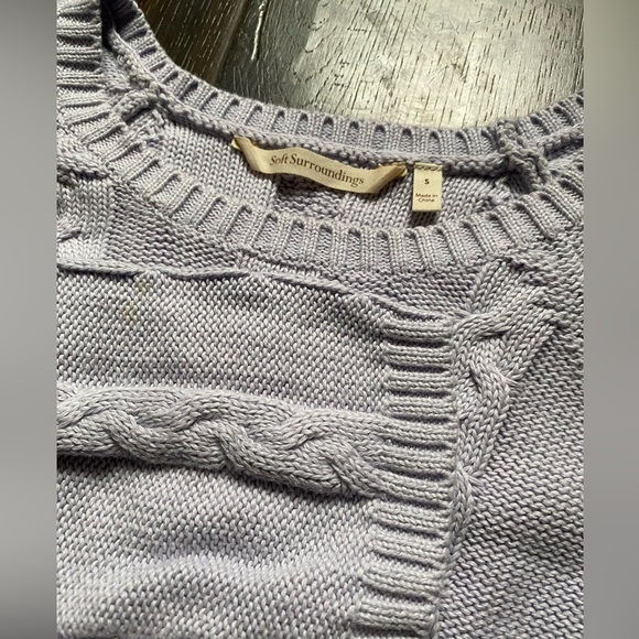 SOFT SURROUNDINGS Flurry Tunic Pullover Sweater Light Purple Size Small S - Picture 3 of 9